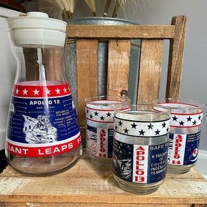 Libbey Apollo Flight Carafe and Glasses